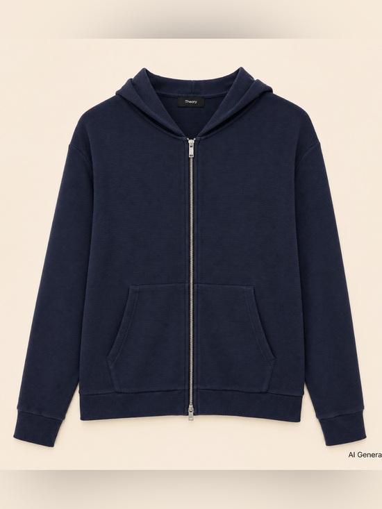 Theory Other - Theory Navy Full-Zip Hooded Sweater